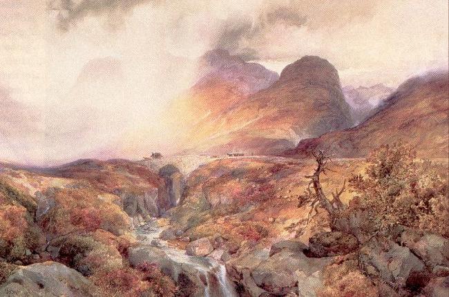 Moran, Thomas Pass at Glencoe, Scotland Germany oil painting art
